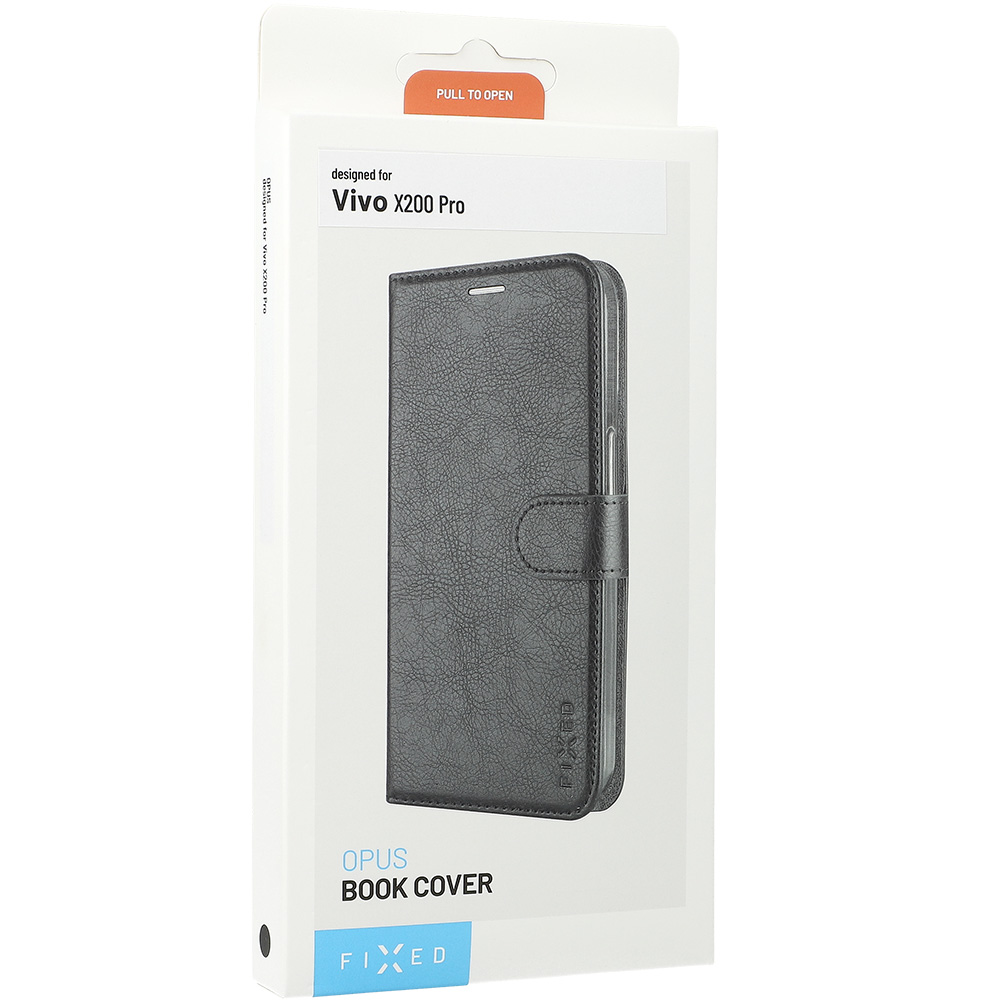 Etui Fixed Book Case Opus do Vivo X200 Pro, czarne